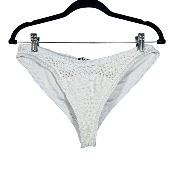 Beach Riot Woman's Swimsuit White Crochet Top And Bottom Bikini Set•NWT•Medium - Picture 12 of 12